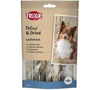 Trixie Friandise pour chien Peau de saumon roulée–12,5 cm, Oméga 3+6, pour chiens allergiques–70 g