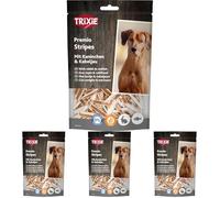 TRIXIE Premio Stripes avec Lapin & Cabillaud - sans Gluten - sans Sucre ajouté - Teneur en Viande 68% - Teneur en Poisson 15% - 100 g - 31547 (Lot de 4)