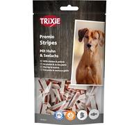 TRIXIE Premio Stripes avec poulet & colin - sans gluten & sans sucre ajouté - 65% de viande & 18% de poisson - récompense parfaite pour l'entraînement & les promenades - 75g - 31534