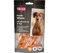 Trixie Premio Wheels au Blanc de Poulet et au Poisson - friandises pour Chiens sans Gluten Contenant 80% de Viande et 15% de Poisson - 75 g - 31748