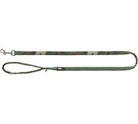 TRIXIE Premium Laisse avec Doublure en néoprène, XS: 1,20 m/10 mm, Camouflage/Vert forê - 1987023