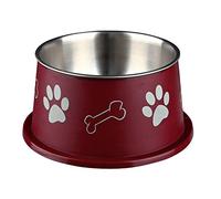 Trixie recouvert de Plastique Trixie Bol en Acier Inoxydable, 15 cm de diamètre, 0.9 Litre