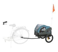 Trixie Remorque de vélo pour Chien - Bleu/Gris