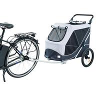 Trixie Roulotte de Vélo Pliable Rapidement Gris 74 x 95 x 103/143 cm