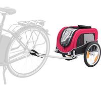 TRIXIE remorque vélo pour chien, 36 × 34 × 57 cm, jusqu'à 15 kg - remorque pliable avec freins, fanion de signalisation & attelage pour trajets sécurisés