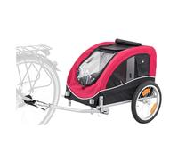 Trixie Remorque de vélo pour chien - Noir/Rouge - Taille M - 63 x 68 x 75/137 cm