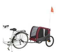 TRIXIE Remorque vélo pour Chiens - Gris - Taille L, 75 × 86 × 80-145 cm