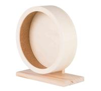 TRIXIE Roue d'exercice en bois ø 21 cm - non traitée - surface de course fermée avec revêtement en liège - roulement à billes facile à utiliser - 20,8 x 24 x 10,1 cm - 60922