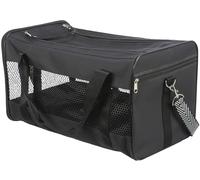 TRIXIE Sac à bandoulière et de transport Ryan, pour chiens et chats, 30 x 30 x 54 cm, noir, 28851, avec laisse courte intégrée, inserts en filet pour la circulation de l'air, plaque de fond amovible