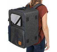 TRIXIE Sac à dos 2 en 1 pour animaux Tara Gris-Bleu