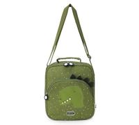 Trixie Sac à pain isotherme avec bandoulière, poche avant avec fermeture éclair, étiquette nominative, pour enfants à l'école, à la maternelle et à la crèche (Mr Dino)