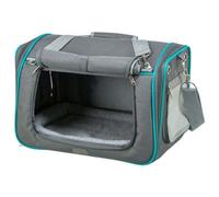 Trixie Sac de transport VICKY, 40 x 27 x 28 cm, jusqu'à 5 kg, gris/turquoise