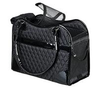 TRIXIE Sac pour chien Amina - ouverture frontale et par le haut - laisse courte intégrée - poches extérieures - jusqu'à 5 kg - 18 x 29 x 37 cm - noir - 36244