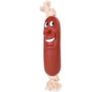 Trixie Saucisse en vinyle sur corde - 12 cm