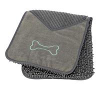 Serviette avec Pochettes p. Les Mains, Microfibre, 78 × 32 cm, Gris