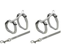Trixie Set Collier Harnais pour Chatons et Chats Plomb - Coloris aléatoire (Lot de 2)