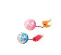 TRIXIE Set de balles à hochet avec queue 2 pièces