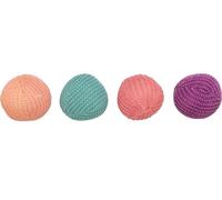 TRIXIE Set de balles à tricoter avec herbe à chat - 2 pièces - incitent le chat à jouer - ø 4,5 cm - diverses couleurs - sélection aléatoire