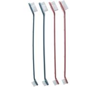 Trixie Set de brosses à dents chiens et chats 2558 – 4 pièces, 23 cm, rouge/bleu, nettoyage ciblé