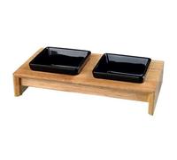 Set ecuelles 36x19x7cm - 2 x 0,4l - Noir - Pour chien