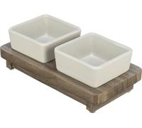 Trixie set de gamelles pour chiens City-Style en céramique grise/brune