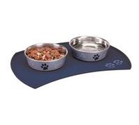 TRIXIE Set de table en silicone - 48 x 27 cm - Bleu - Pour chien Bleu G