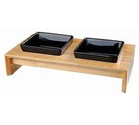 TRIXIE Set d'Ecuelle pour Chien Noir 36 × 19 × 7 cm 2 × 0,4 L