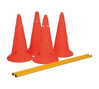 TRIXIE Set d’Obstacles à cônes - Accessoire d’entraînement résistant pour Agility Canine - ø 30 × 50 cm/100 cm Orange/Jaune, équipement de Sport canin pour la Maison
