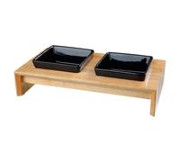 Trixie Set Écuelles 2 × 0,4l Noir Pour Chien 36 × 19 × 7cm