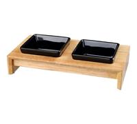 Trixie Set d'écuelles pour chien 28 × 5 × 15 cm 2 × 0,2 L Noir