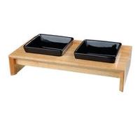 Trixie Set Écuelles 2 × 0,4l Noir Pour Chien 36 × 19 × 7cm
