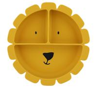 Trixie Silicone Divided Suction Plate - Mr. Lion - Baby & Toddler Plate with Str