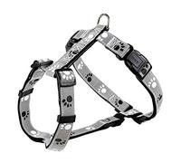 Trixie Silver Reflect Harnais Noir/Gris Taille XS-S 30-40 cm/15 mm pour Chien , Hauteur x longueur x largeur : 1.5 cm x 9 cm x 45 cm