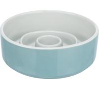 Trixie Gamelle Slow Feeding en céramique 0,45 l / 14 cm Gris/Bleu – 24520