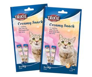 Trixie Snack crémeux au Thon et au Poisson Blanc 6 unités 5 x 14 g