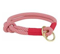 TRIXIE Soft Rope 1984703 Collier Anti-Traction pour Chien, Taille L, Tour de Cou 50 cm/13 mm, Rouge, réglable en continu, en Corde tissée, Fermeture Facile