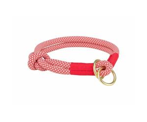 TRIXIE Soft Rope Collier Educ XS - S : 30 cm/ø10 mm Rouge/crème