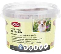 Trixie Soft Snack Bony Mix XXL - Mélange de friandises au bœuf, Agneau, Poulet, gibier et Saumon - Petites friandises moelleuses - 1800 g - 31526