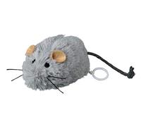 TRIXIE Souris remuante à remonter - pour chats - peluche - herbe à chat stimulant le jeu - gris - 8 cm - 4083