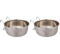 Trixie Stainless Steel Bowl with Holder, 14 cm Dia (Lot de 2)