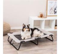 Stretcher chaise longue pour chien gris / noir