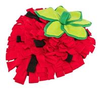 Trixie Tapis à renifler "strawberry", jouet actif pour rongeurs, 33 x 40 cm, rouge