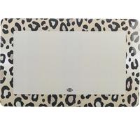 Trixie Tapis de gamelle Aspect léopard 44 × 28 cm, Tapis Lavable pour gamelles - 24588