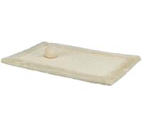 TRIXIE Tapis griffoir 55 x 35 cm - Sisal - à suspendre ou à poser - bord en peluche - balle de jeu - beige - 4325