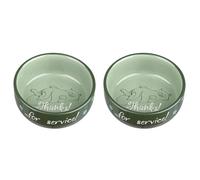 Trixie Thanks for Service Gamelle en céramique pour Chat Couleurs Assorties (Lot de 2)