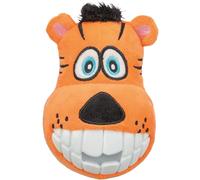 TRIXIE Tiger Jouet pour chien en peluche et TPR - Peluche douce avec caoutchouc thermoplastique durable - Jouet interactif couineur intégré pour chiens - Jouet à mâcher doux pour toutes les races - 16