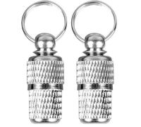 Trixie Tube d'Étiquette Porte-Adresse/Nom Pendentif d'Identification Étanche en Métal Chromé pour Chien/Chat/Animaux de Compagnie, Chrome (Lot de 2)