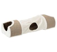 Trixie Tunnel à griffer pour chat – 110 × 30 × 38 cm – gris clair / brun / taupe