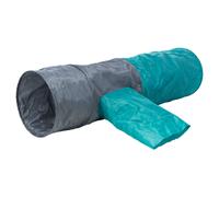 Trixie Tunnel de Jeux Nylon 115 CM Avec 4 Entrées pour Chats Gris Foncé/Essence