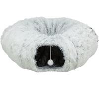 Trixie Tunnel pour Chat Harvey, réglable Individuellement ø 25 × 160 cm, Gris, lit pour Chat en Forme de Beignet pour Jouer et découvrir - 42983